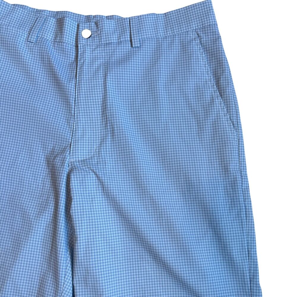 Blue white checkered performance mens golf shorts‎ SIZE 32 - Picture 2 of 4